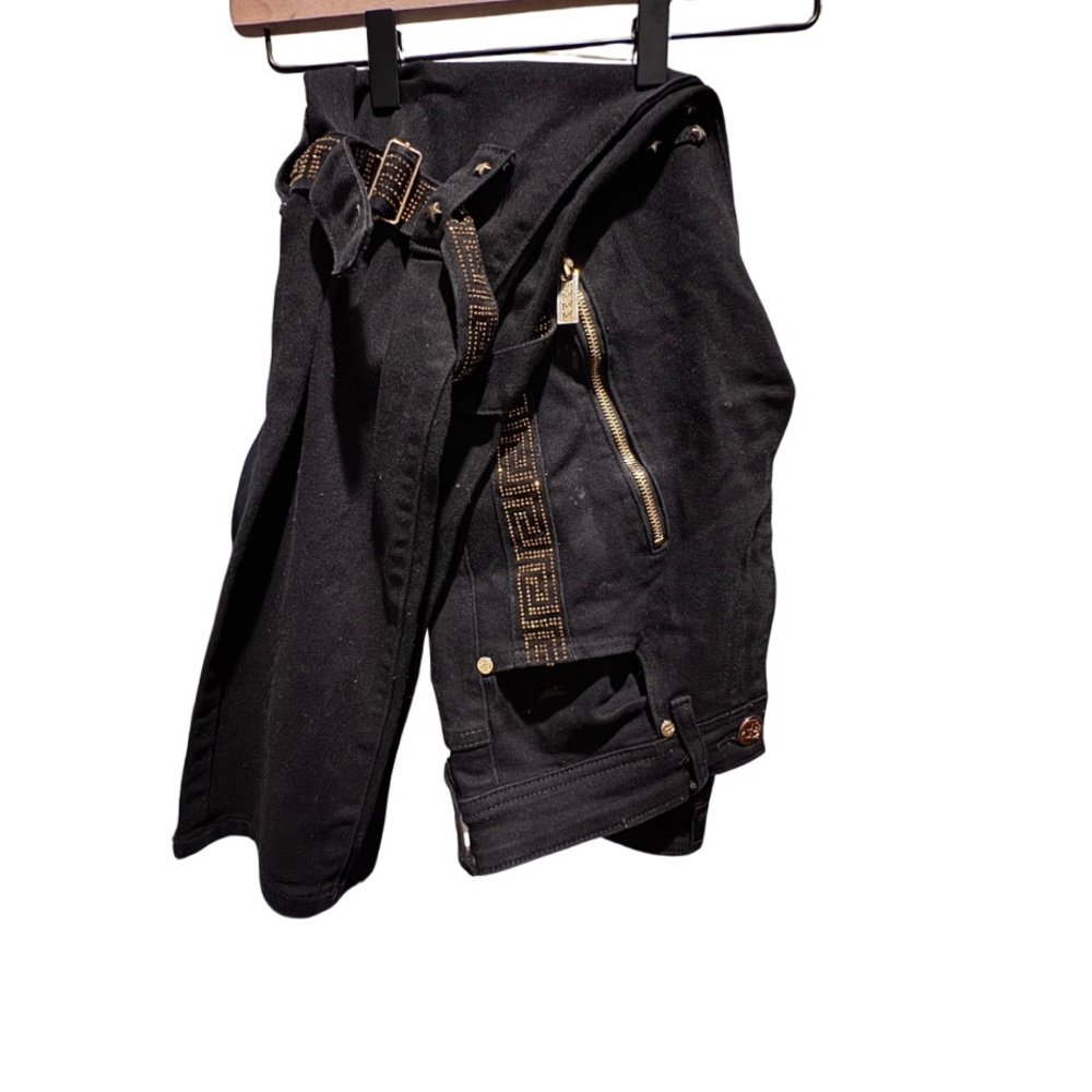 Barocco Men’s Thriller Legend Black Jeans with Gold Accents